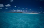 Südsee Insel im endlosen Blau des Ozeans