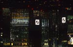 Deutsche Bank Zwillingstürme bei Nacht