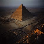 Frueher Morgen an der Chephren Pyramide