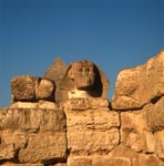 Sphinx von Gizeh mit Chephren-Pyramide 
